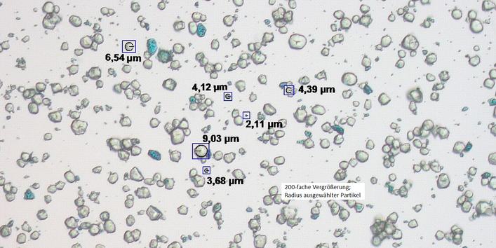 Mikroskopaufnahme von Farbe