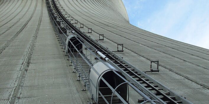 Nahaufnahme von Kühlturm.