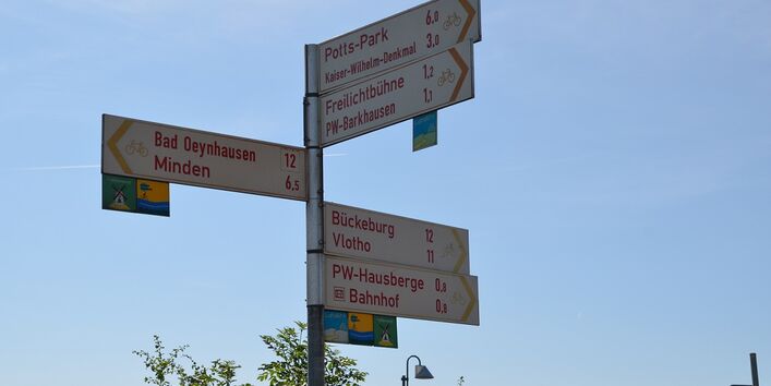 diverse Wegweiser für touristische Zwecke