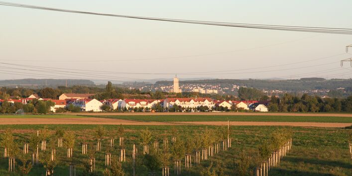 Grüne Flächen im Stadtumland.
