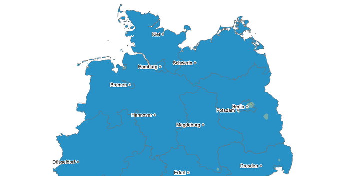 Die Karte zeigt die Anzahl der Tropennächte in Deutschland im Jahr 2022. In diesem Jahr gab es in einzelnen Regionen bis zu 9 Tropennächte.