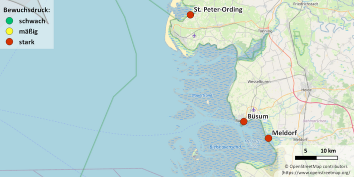 Kartenausschnitt Nordfriesland