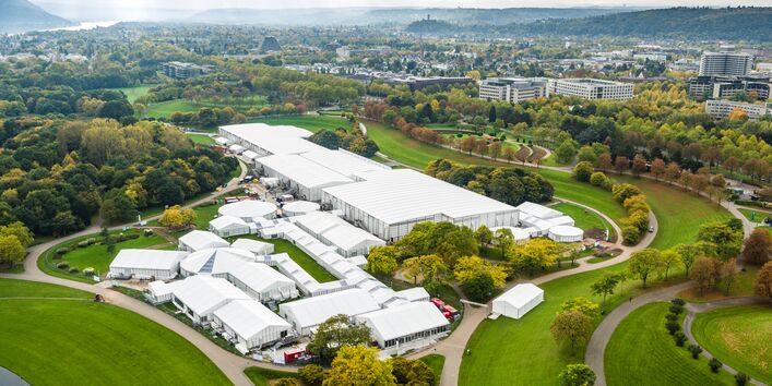 Eine Luftaufnahme des COP23-Geländes.