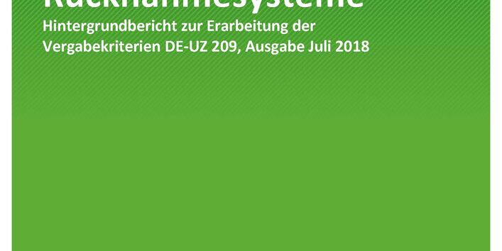 Cover der Publikation TEXTE 123/2020 Umweltzeichen Blauer Engel für Mobiltelefon-Rücknahmesysteme