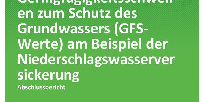 Cover_TEXTE_151-2020_Anwendungsgrundsätze für Geringfügigkeitsschwellen zum Schutz des Grundwassers (GFS-Werte) am Beispiel der Niederschlagswasserversickerung