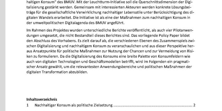 Erste Seite mit Text