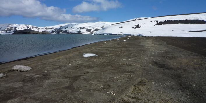 Black sand is a sign of the rock's volcanic origin
