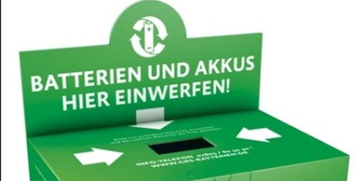 GRS-Batterien-Sammelbox der Stiftung Gemeinsames Rücknahmesystem Batterien