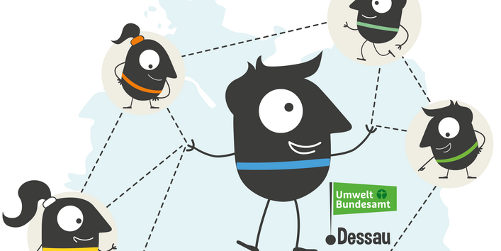 Grafik EMW Maskottchen bundesweit vernetzt