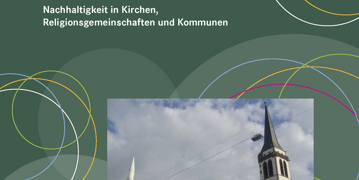 Cover der Broschüre "Kooperieren - aber wie? Nachhaltigkeit in Kirchen, Religionsgemeinschaften und Kommunen"