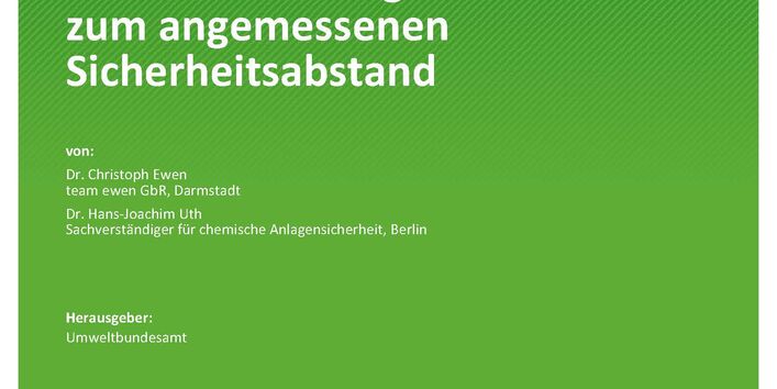 Titelseite der Publikation TEXTE 48/2021 Unterstützung der Erarbeitung einer Verwaltungsvorschrift zum angemessenen Sicherheitsabstand