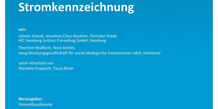 Titelseite der Publikation Climate Change 50/2021 Ausweisung von regionalem Grünstrom in der Stromkennzeichnung