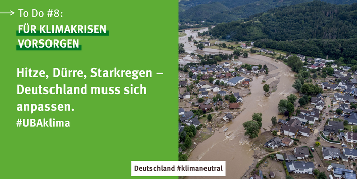 Grafik mit der Handlungsempfehlung Klimakrisen vorzubeugen 