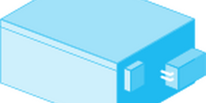 Blaue Infografik eines Eiswasserspeichers.