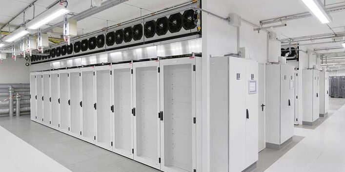 Serveranlage eines Rechenzentrums.