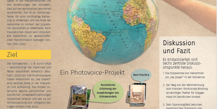 Das Bild zeigt das wissenschaftliche Poster einer Studierendengruppe, das als Prüfungsleistung im Modul im Masterstudiengang diente. Dieses Poster können die Studierenden auch auf dem 34. ICM Triennial Congress in Lissabon im Juni 26 vorstellen.