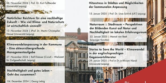 Interdisziplinäre Ringvorlesungsreihe zur kommunalen Klimaanpassung im WiSe 24/25 KliNaTrEm