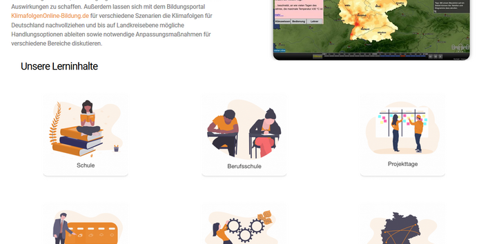 Kurze Beschreibung des Bildungsportals und Übersicht der Lerninhalte