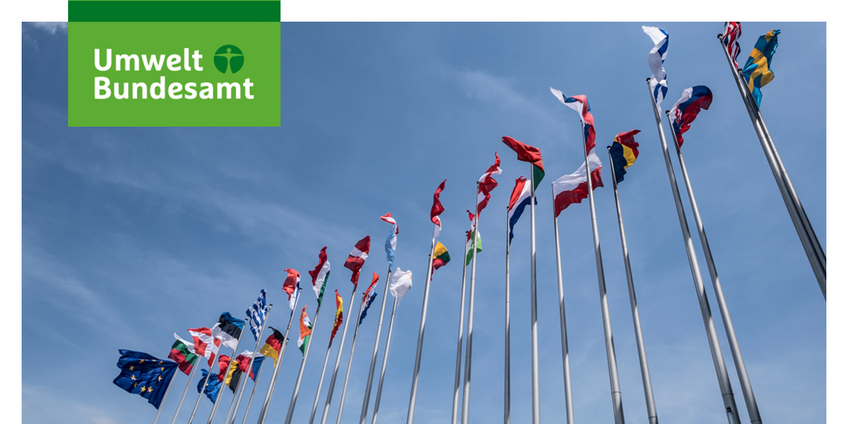 Das Einstiegsbild für den Newsletter zeigt Fahnemasten mit Flaggen unterschiedlicher Länder